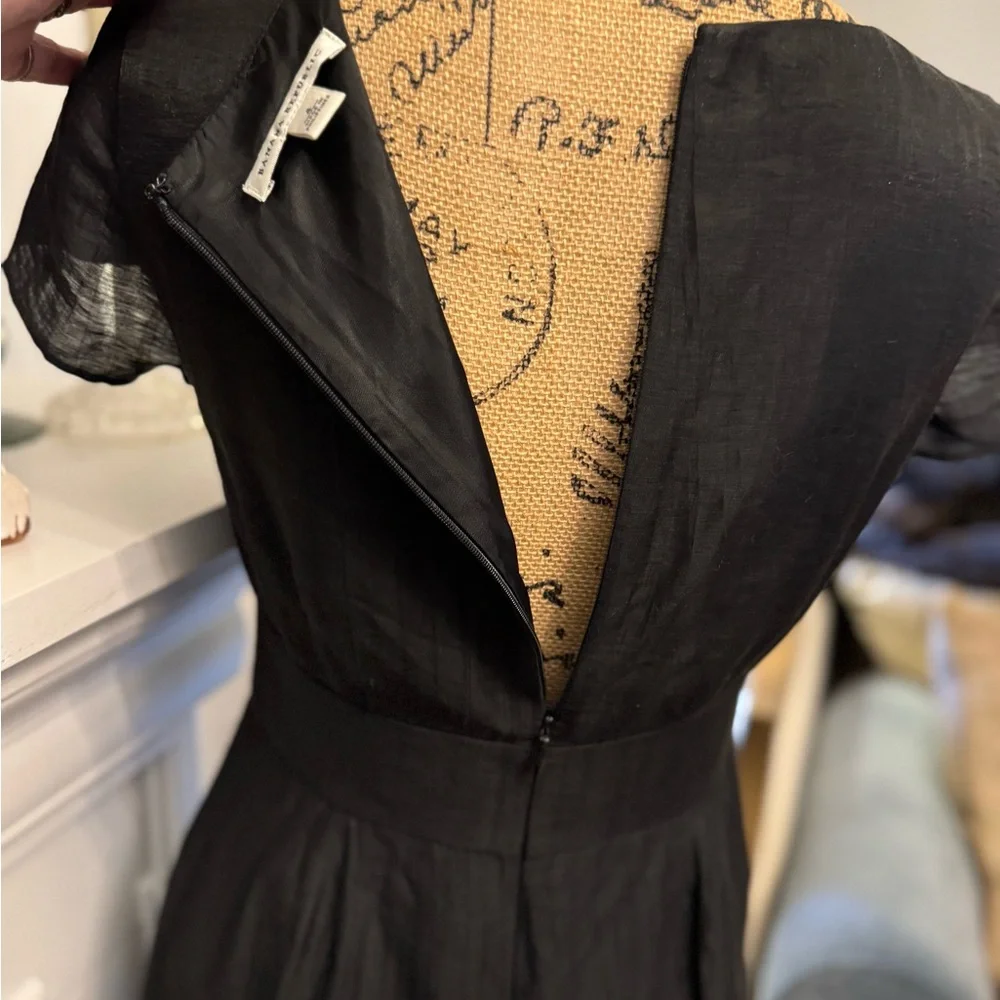 🖤 BANANA REPUBLIC WOMEN’S BLACK CRINKLE CLASSIC DRESS! - Picture 10 of 14